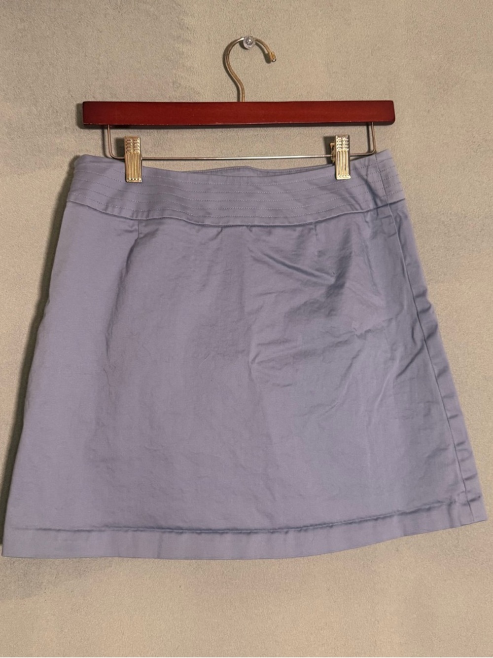 Y2K Dalia Casual Periwinkle Blue A-Line Women's Wrapped  Skirt Academia Preppy